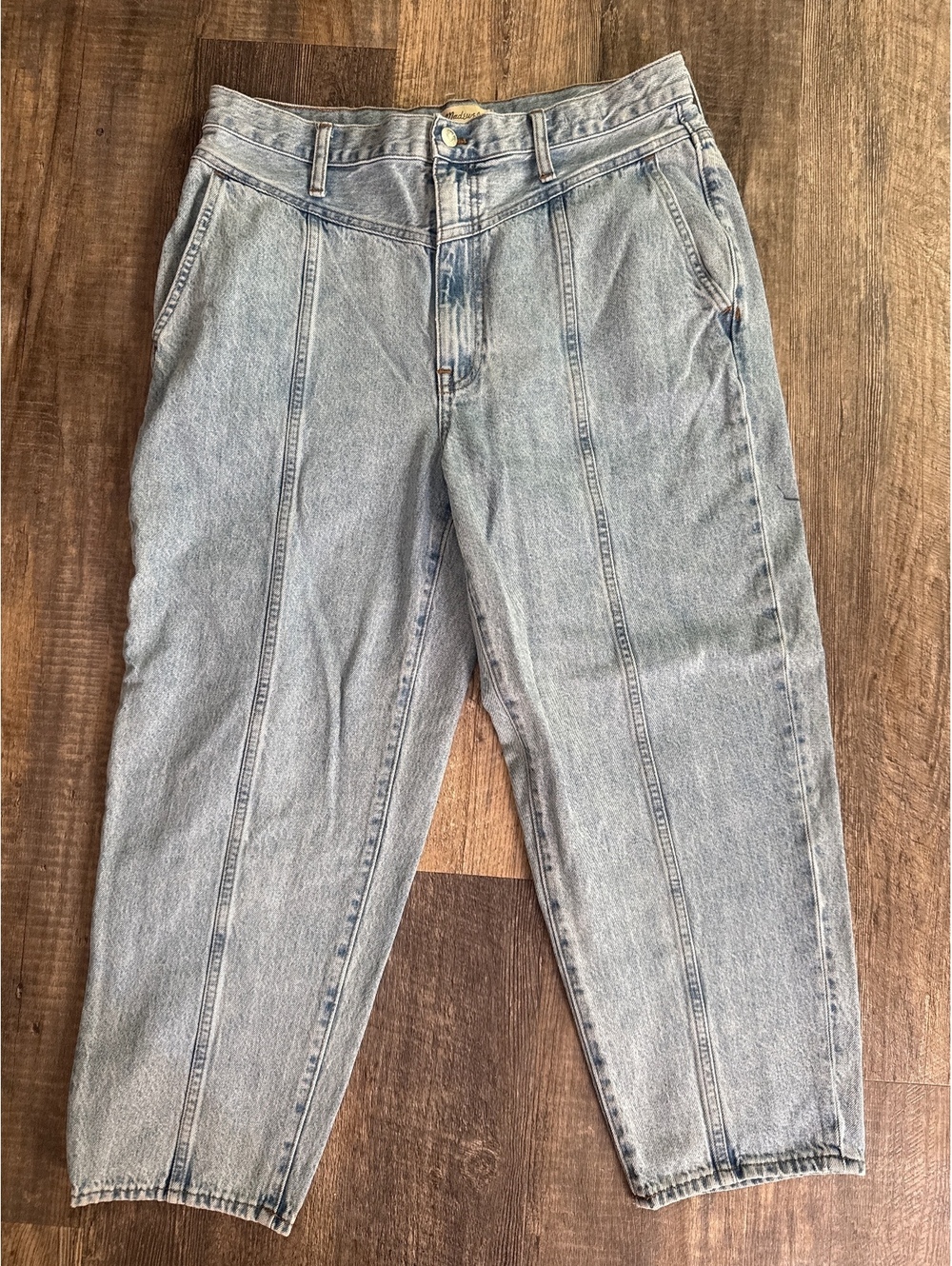 Madewell Balloon Jeans in Verner Wash: Seamed Edition